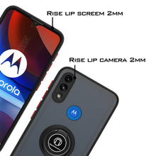Load image into Gallery viewer, Motorola Moto E7 Power Case - Clear Tinted Metal Ring Phone Cover - Dynamic Series