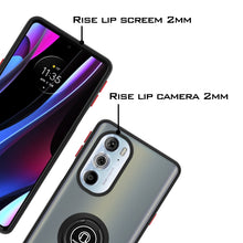 Load image into Gallery viewer, Motorola Edge Plus 2022/ Moto Edge+ (2022)/Edge 30 Pro/Edge 30X Case Clear Back Metal Ring Phone Cover