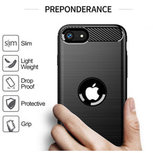 Load image into Gallery viewer, Apple iPhone SE 2022 / SE 2020 / 8 Case Slim TPU Phone Cover w/ Carbon Fiber
