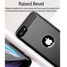Load image into Gallery viewer, Apple iPhone SE 2022 / SE 2020 / 8 Case Slim TPU Phone Cover w/ Carbon Fiber