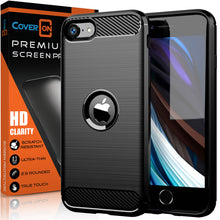Load image into Gallery viewer, Apple iPhone SE 2022 / SE 2020 / 8 Case Slim TPU Phone Cover w/ Carbon Fiber