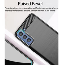 Load image into Gallery viewer, Samsung Galaxy S21 FE Slim Soft Flexible Carbon Fiber Brush Metal Style TPU Case