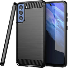 Load image into Gallery viewer, Samsung Galaxy S21 FE Slim Soft Flexible Carbon Fiber Brush Metal Style TPU Case
