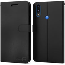 Load image into Gallery viewer, Motorola Moto E7 Power Wallet Case - RFID Blocking Leather Folio Phone Pouch - CarryALL Series