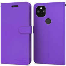 Load image into Gallery viewer, Google Pixel 5a Wallet Case - RFID Blocking Leather Folio Phone Pouch - CarryALL Series