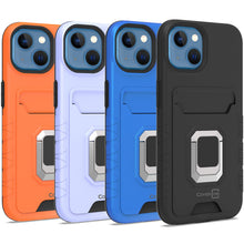 Load image into Gallery viewer, Apple iPhone 14 Plus Credit Card Holder Phone Case w/ Ring