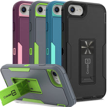 Load image into Gallery viewer, Apple iPhone SE 2022 / SE 2020 / 8 Case Heavy Duty Rugged Phone Cover w/ Kickstand