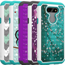 Load image into Gallery viewer, LG Phoenix 5 / Fortune 3 Case - Rhinestone Bling Hybrid Phone Cover - Aurora Series