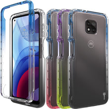 Load image into Gallery viewer, Motorola Moto G Power 2021 Clear Case Full Body Colorful Phone Cover - Gradient Series