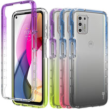 Load image into Gallery viewer, Motorola Moto G Stylus 2021 Clear Case Full Body Colorful Phone Cover - Gradient Series