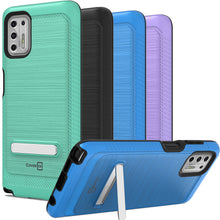 Load image into Gallery viewer, Motorola Moto G Stylus 2021 Case - Metal Kickstand Hybrid Phone Cover - SleekStand Series