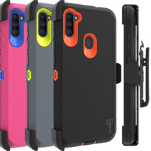 Load image into Gallery viewer, Samsung Galaxy A11 Holster Case - Heavy Duty Shockproof Case with Belt Clip