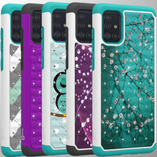 Load image into Gallery viewer, Samsung Galaxy A71 Case - Rhinestone Bling Hybrid Phone Cover - Aurora Series