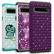 Load image into Gallery viewer, Samsung Galaxy S10 5G Case - Rhinestone Bling Hybrid Phone Cover - Aurora Series