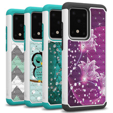 Load image into Gallery viewer, Samsung Galaxy S20 Ultra Case - Rhinestone Bling Hybrid Phone Cover - Aurora Series
