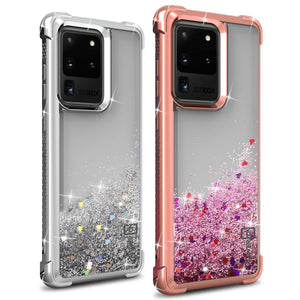 Samsung Galaxy S20 Ultra Case - Liquid Glitter TPU Phone Cover - Sparkle Series