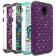 Load image into Gallery viewer, Samsung Galaxy J3 2018 / Express Prime 3 / J3 Star / J3 Prime 2 / Amp Prime 3 / Eclipse 2 / J3 Aura / J3 Orbit / Achieve Case - Rhinestone Bling Hybrid Phone Cover - Aurora Series