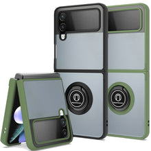 Load image into Gallery viewer, Samsung Galaxy Z Flip 4 Ring Case Clear Tinted Back Phone Cover