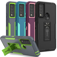 Load image into Gallery viewer, TCL 20 XE Case Heavy Duty Phone Cover with Kickstand