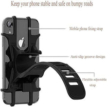 Load image into Gallery viewer, CoreLife Bike Motorcycle Phone Mount Secure Bicycle Phone Holder Universal Cycling Silicone Handlebar Easy to Install Accessories Fit iPhone Samsung LG Motorola