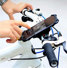 Load image into Gallery viewer, CoreLife Bike Motorcycle Phone Mount Secure Bicycle Phone Holder Universal Cycling Silicone Handlebar Easy to Install Accessories Fit iPhone Samsung LG Motorola
