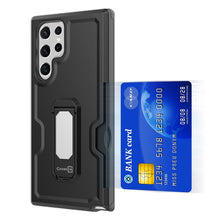 Load image into Gallery viewer, Samsung Galaxy S22 Ultra 5G Case - Heavy Duty Card Holder Belt Clip Holster Cover