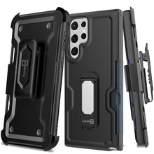 Load image into Gallery viewer, Samsung Galaxy S22 Ultra 5G Case - Heavy Duty Card Holder Belt Clip Holster Cover