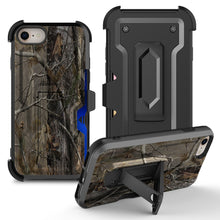 Load image into Gallery viewer, Apple iPhone SE 2022 / SE 2020 / 8 Case Holster Belt Clip Phone Cover w/ Card Holder & Kick Stand