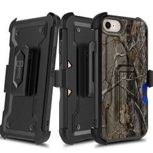 Load image into Gallery viewer, Apple iPhone SE 2022 / SE 2020 / 8 Case Holster Belt Clip Phone Cover w/ Card Holder & Kick Stand