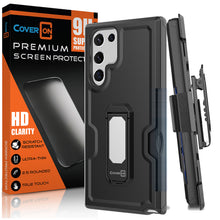 Load image into Gallery viewer, Samsung Galaxy S22 5G Case Holster Belt Clip Phone Cover w/ Card Holder & Kick Stand