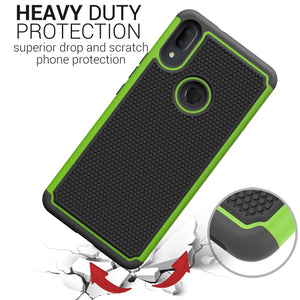 Alcatel 3V 2019 Case - Heavy Duty Protective Hybrid Phone Cover - HexaGuard Series