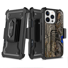 Load image into Gallery viewer, Apple iPhone 14 Pro Max Case Holster Belt Clip Phone Cover w/ Card Holder & Kick Stand