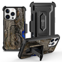 Load image into Gallery viewer, Apple iPhone 14 Pro Case Holster Belt Clip Phone Cover w/ Card Holder & Kick Stand