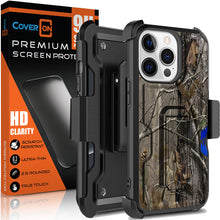 Load image into Gallery viewer, Apple iPhone 14 Pro Max Case Holster Belt Clip Phone Cover w/ Card Holder & Kick Stand