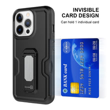 Load image into Gallery viewer, Apple iPhone 14 Pro Case Holster Belt Clip Phone Cover w/ Card Holder & Kick Stand