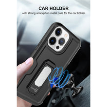 Load image into Gallery viewer, Apple iPhone 14 Pro Case Holster Belt Clip Phone Cover w/ Card Holder & Kick Stand