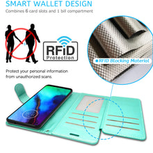 Load image into Gallery viewer, Motorola Moto G8 Power Wallet Case - RFID Blocking Leather Folio Phone Pouch - CarryALL Series