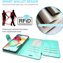 Load image into Gallery viewer, Samsung Galaxy A71 Wallet Case - RFID Blocking Leather Folio Phone Pouch - CarryALL Series