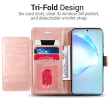 Load image into Gallery viewer, Samsung Galaxy S20 Plus Wallet Case - RFID Blocking Leather Folio Phone Pouch - CarryALL Series
