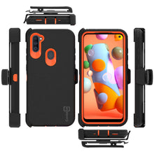 Load image into Gallery viewer, Samsung Galaxy A11 Holster Case - Heavy Duty Shockproof Case with Belt Clip