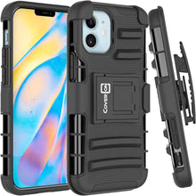 Load image into Gallery viewer, Apple iPhone 12 Mini Holster Case - Hybrid Case with Belt Clip - Explorer Series