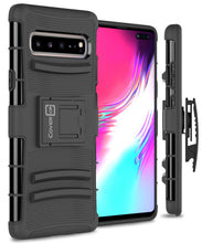 Load image into Gallery viewer, Samsung Galaxy S10 5G Holster Case - Hybrid Case with Belt Clip - Explorer Series