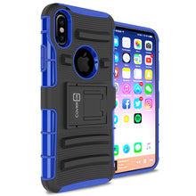 Load image into Gallery viewer, iPhone XS / iPhone X Holster Case - Hybrid Case with Belt Clip - Explorer Series