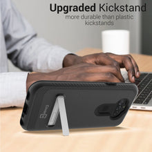 Load image into Gallery viewer, LG Aristo 5 / Aristo 5+ Plus Case - Metal Kickstand Hybrid Phone Cover - SleekStand Series