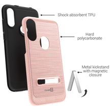 Load image into Gallery viewer, Motorola Moto E (2020) Case - Metal Kickstand Hybrid Phone Cover - SleekStand Series
