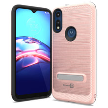 Load image into Gallery viewer, Motorola Moto E (2020) Case - Metal Kickstand Hybrid Phone Cover - SleekStand Series