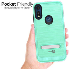 Load image into Gallery viewer, Motorola Moto E (2020) Case - Metal Kickstand Hybrid Phone Cover - SleekStand Series