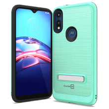 Load image into Gallery viewer, Motorola Moto E (2020) Case - Metal Kickstand Hybrid Phone Cover - SleekStand Series