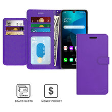 Load image into Gallery viewer, LG Harmony 4 / Premier Pro Plus / Xpression Plus 3 Wallet Case - RFID Blocking Leather Folio Phone Pouch - CarryALL Series
