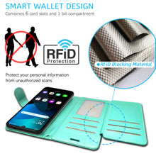 Load image into Gallery viewer, LG Harmony 4 / Premier Pro Plus / Xpression Plus 3 Wallet Case - RFID Blocking Leather Folio Phone Pouch - CarryALL Series